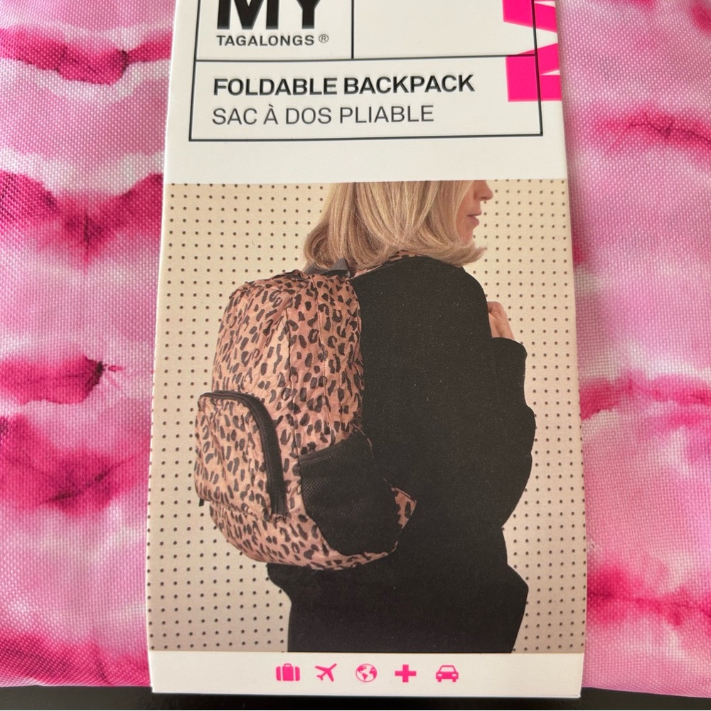 Mytagalongs Pink Cotton Candy Foldable Backpack MSRP $38 - Picture 3 of 12
